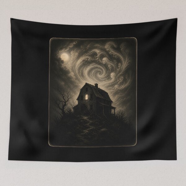 Item preview, H.P. Lovecraft Haunted House Beneath a Ghost Vortex designed and sold by Fenay Designs.