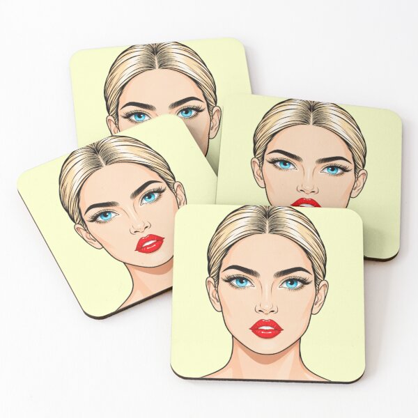 Item preview, Elegant Blonde Woman Pop Art - Blue Eyes & Red Lips designed and sold by zaoroo shop.