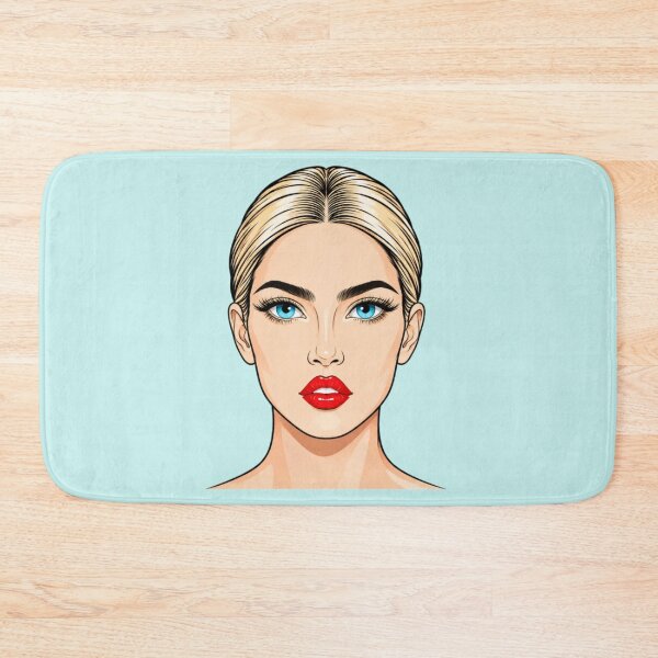 Item preview, Elegant Blonde Woman Pop Art - Blue Eyes & Red Lips designed and sold by zaoroo shop.