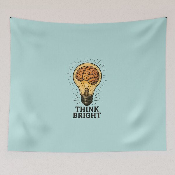 Item preview, Think Bright Brain Light Bulb designed and sold by MarCinu Art.