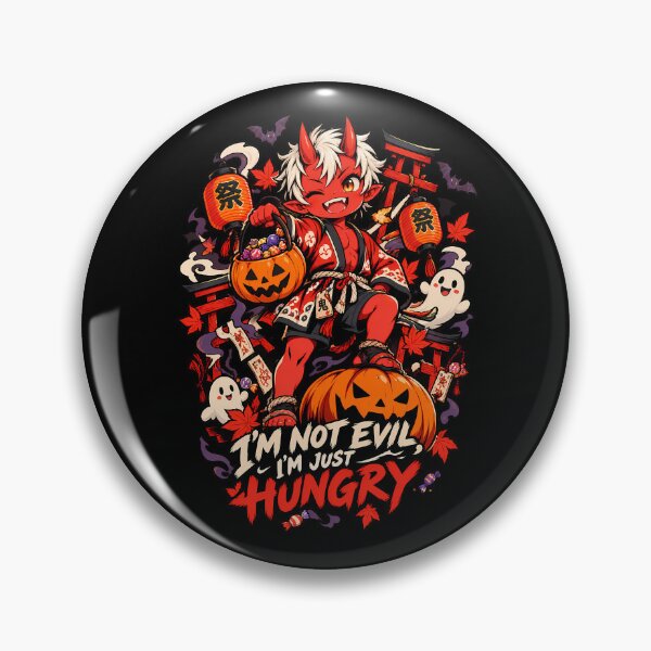 Item preview, Cute Japanese Oni Halloween Hungry Demon Funny Shirt Design designed and sold by Tong4130.