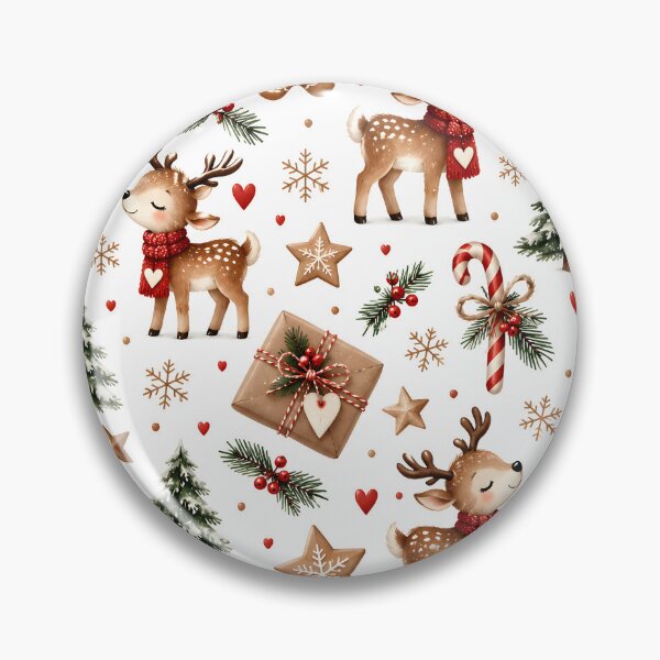 Item preview, Cute reindeer and gingerbread man Christmas pattern designed and sold by Fotografin1981.