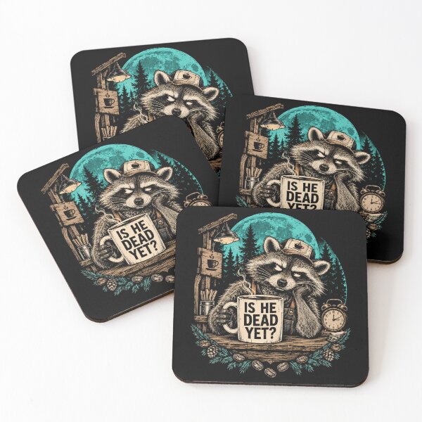 Item preview, Grumpy Raccoon Is He Dead Yet Funny Coffee designed and sold by WILLIAMS-BR.