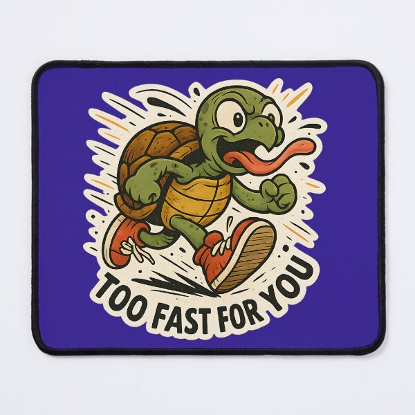 Item preview, Too Fast For You Runner Turtle designed and sold by MarCinu Art.