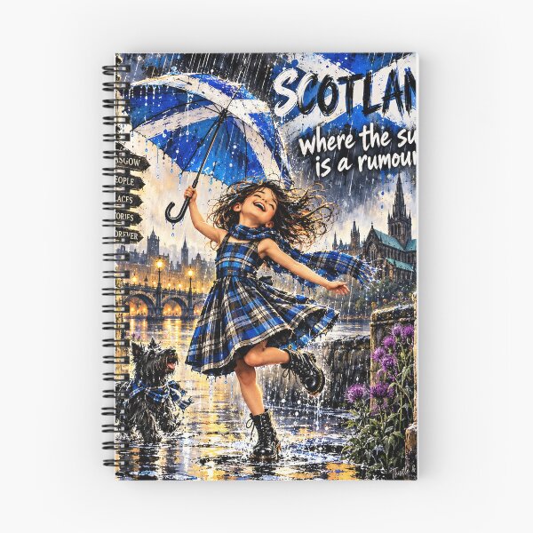Item preview, Scotland – Where the Sun Is a Rumour | Funny Scottish Rain Art designed and sold by Thistleinkart.