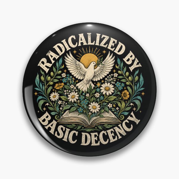 Item preview, Radicalized by Basic Decency Vintage Peace Dove Floral Design designed and sold by WILLIAMS-BR.