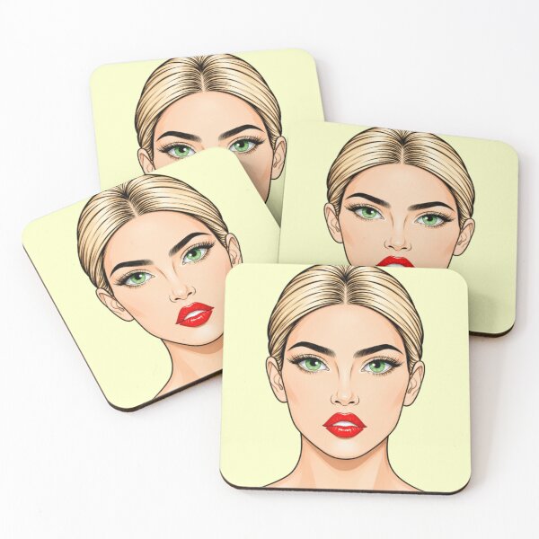 Item preview, Elegant Blonde Woman Pop Art - Green Eyes & Red Lips designed and sold by zaoroo shop.