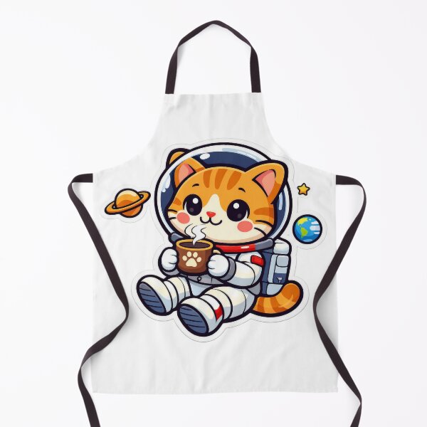 Item preview, Cute Astronaut Cat Drinking Coffee designed and sold by Shady-Studio.