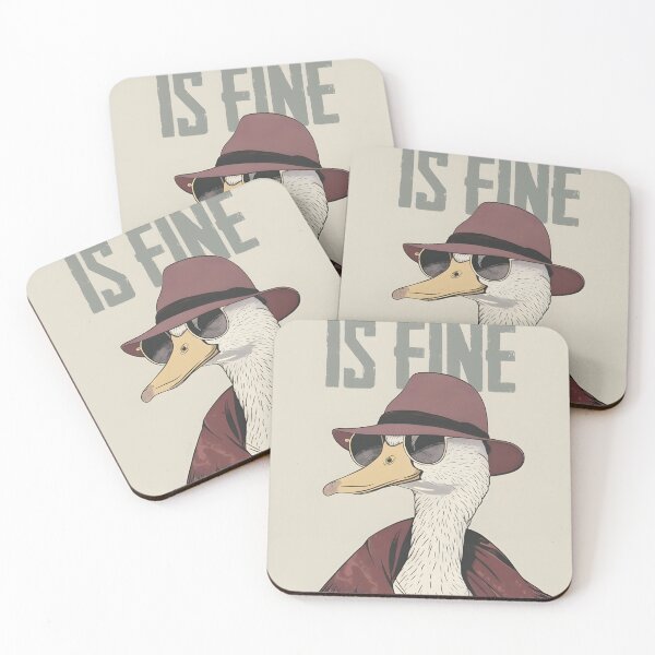 Item preview, Everything Is Fine Funny Duck Retro Vintage Aesthetic Design designed and sold by BlackSyeth.