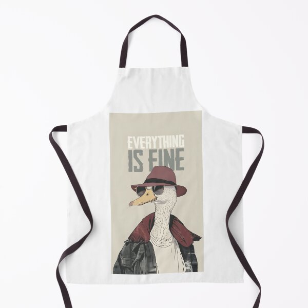 Item preview, Everything Is Fine Funny Duck Retro Vintage Aesthetic Design designed and sold by BlackSyeth.