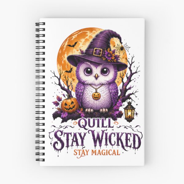 Item preview, Cute Halloween Witch Owl Stay Wicked designed and sold by PinnyPxStudio.