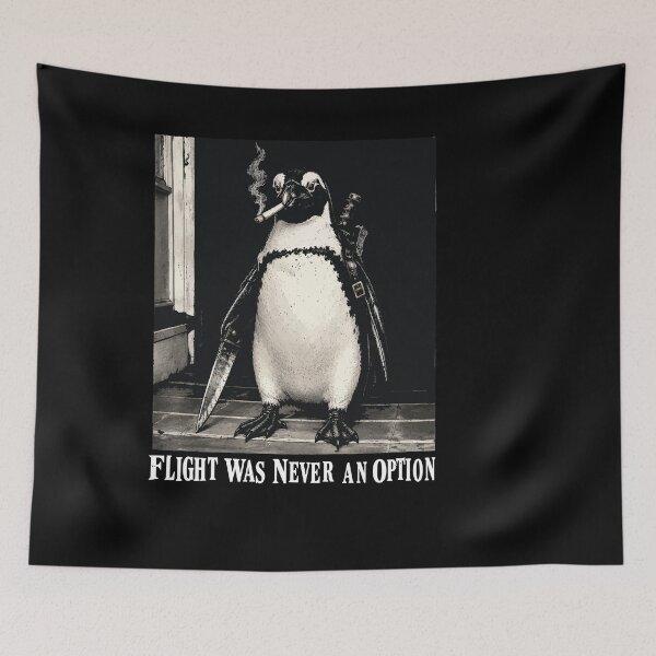 Item preview, Flight was Never an Option Penguin Smoking Funny Bird Meme designed and sold by BornBorn.