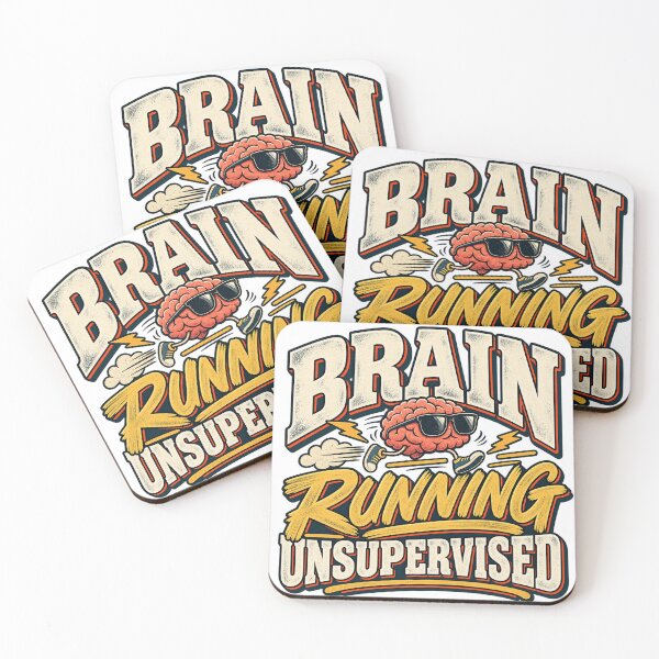 Item preview, Brain Running Unsupervised – Mental Health Humor designed and sold by FZ Studio .