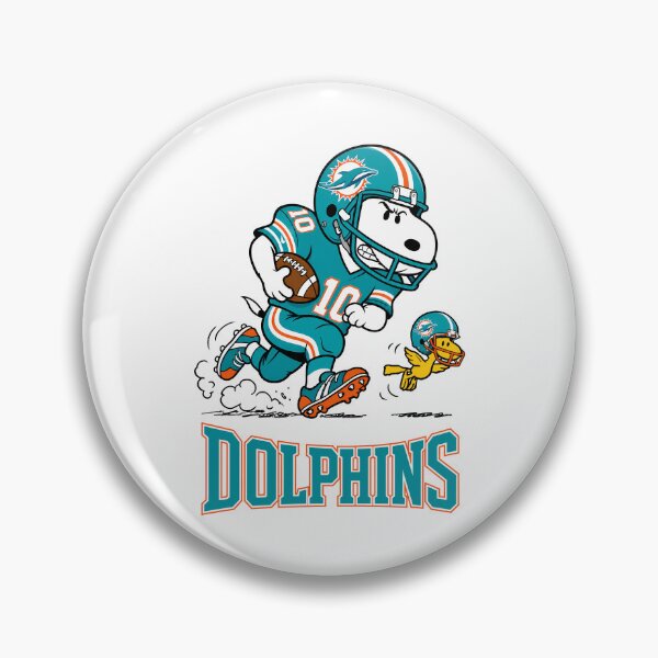 Item preview, Snoopy & Woodstock Miami Dolphins Football Retro F087 designed and sold by GLUVY-THEME.