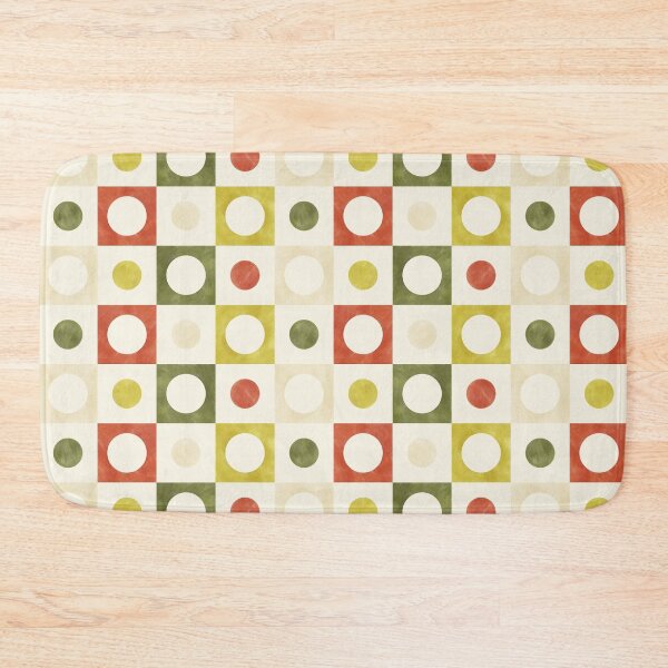 Item preview, Retro Geometric Watercolor Circles and Squares in Mustard Yellow, Rust and Olive Green designed and sold by QuestingPixel.