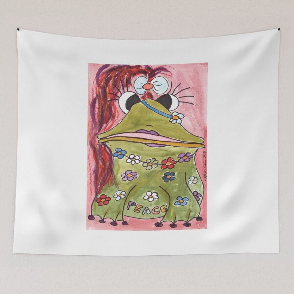 Item preview, Frogs, Frösche, Flower Power designed and sold by Anke‘s Bazaar.