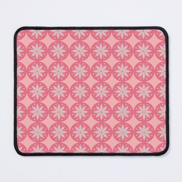 Item preview, Seamless Pink Floral Scalloped Circle Vector Pattern designed and sold by prapapon.