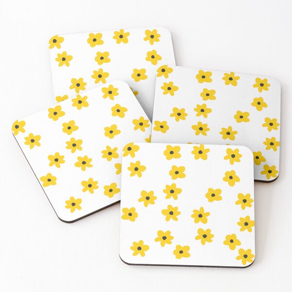 Item preview, Cute yellow Daisy Pattern on Black  designed and sold by การออกแบบคิงซาคาอิ.