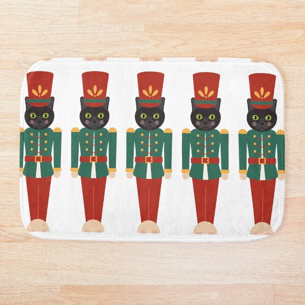 Item preview, Cascanueces navideño con diseño de gato negro designed and sold by Qualali Studio.