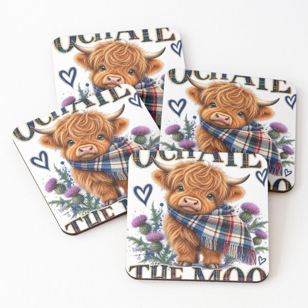 Item preview, Och Aye The Moo – Cute Scottish Highland Cow designed and sold by Thistleinkart.