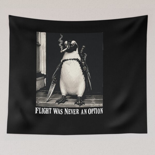 Item preview, Funny Flight was Never an Option Penguin Smoking Funny Bird Meme designed and sold by BornBorn.