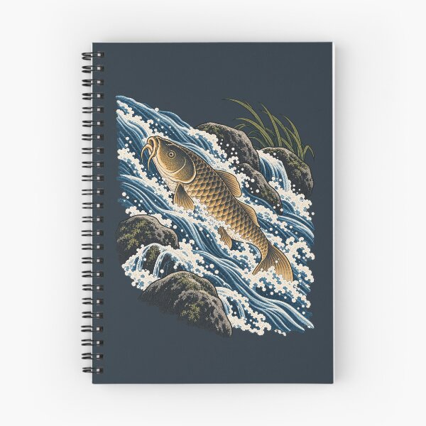 Item preview, Common Carp Against the Current – Japanese Woodblock Fishing Art designed and sold by Planthem.