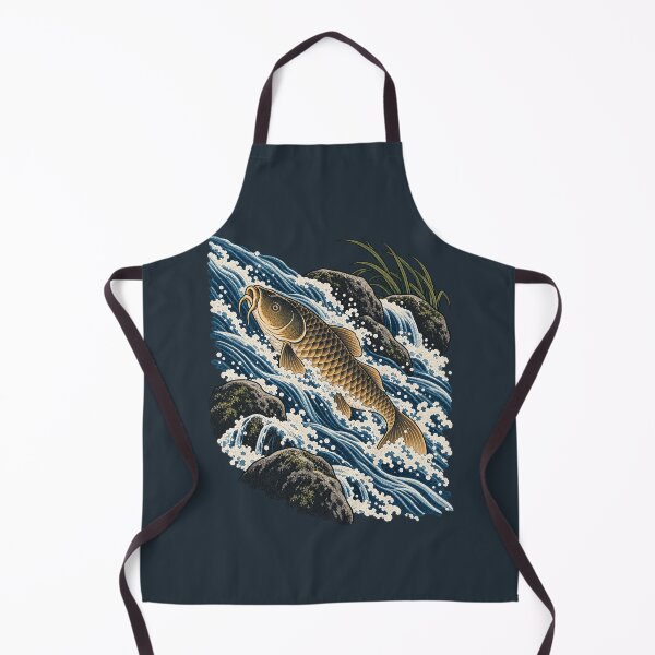 Item preview, Common Carp Against the Current – Japanese Woodblock Fishing Art designed and sold by Planthem.