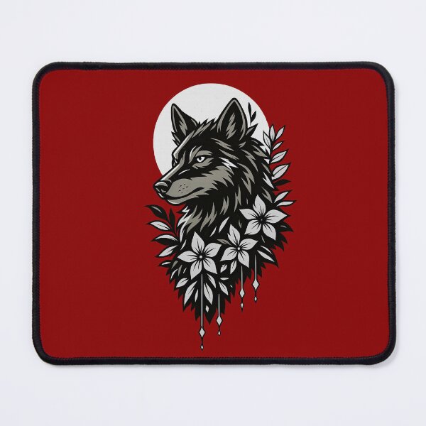 Item preview, Lunar Wolf Floral Gothic Night designed and sold by MarCinu Art.