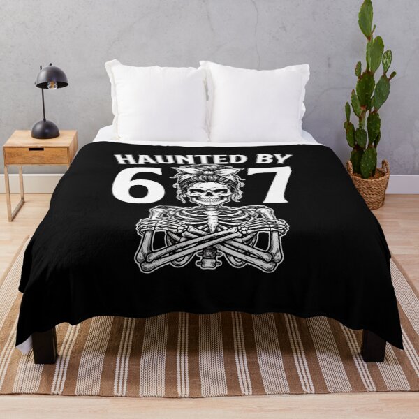 Item preview, Haunted by 67 Funny Skeleton Teacher Mom of The 6 7 Birthday Humor designed and sold by Trendably.