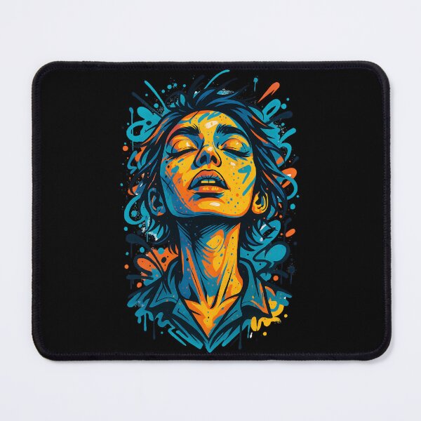 Item preview, Abstract Euphoric Face Fluid Hues designed and sold by MarCinu Art.