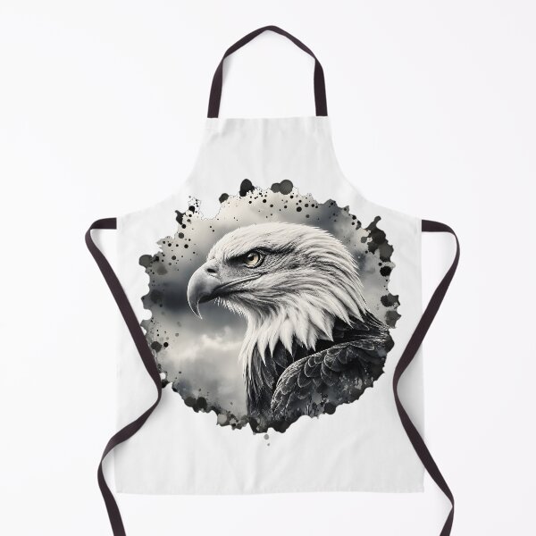 Item preview, Majestic Bald Eagle Black and White Watercolor Portrait designed and sold by RubisLeaf.