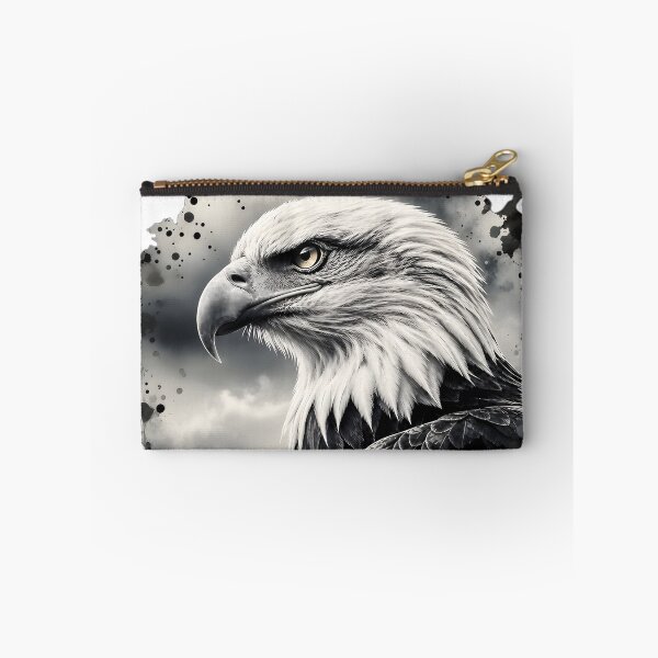 Item preview, Majestic Bald Eagle Black and White Watercolor Portrait designed and sold by RubisLeaf.