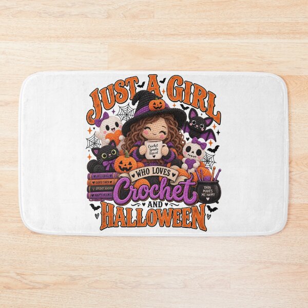 Item preview, Just A Girl Who Loves Crochet And Halloween Spooky Craft designed and sold by Xupomustore.