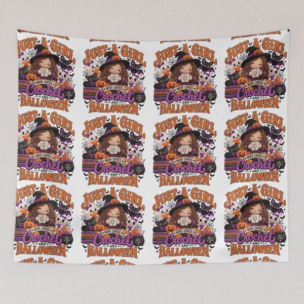Item preview, Just A Girl Who Loves Crochet And Halloween Spooky Craft designed and sold by Xupomustore.