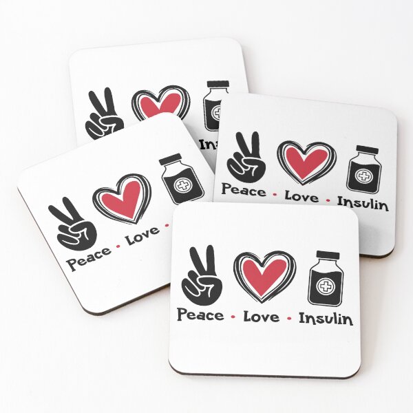 Item preview, Peace Love Insulin Awareness designed and sold by teeperfect.
