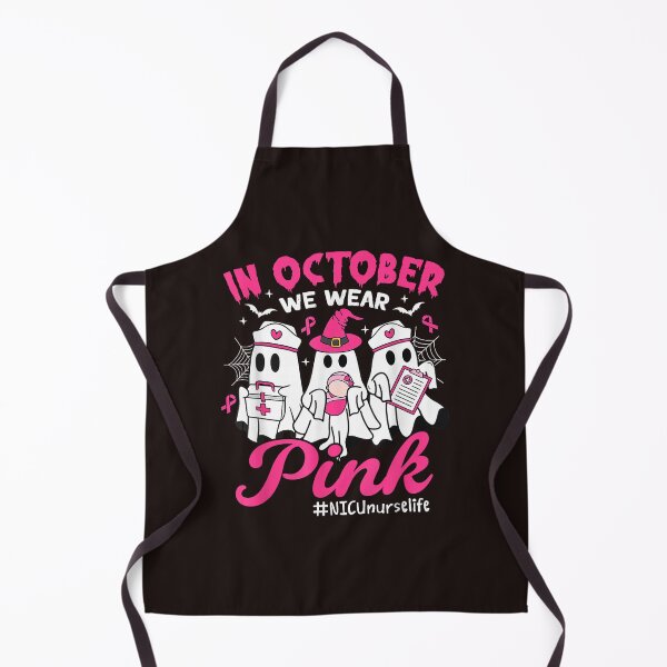 Item preview, In October We Wear Pink NICU Nurse Life Breast Cancer Halloween Ghost designed and sold by mari-kayden.