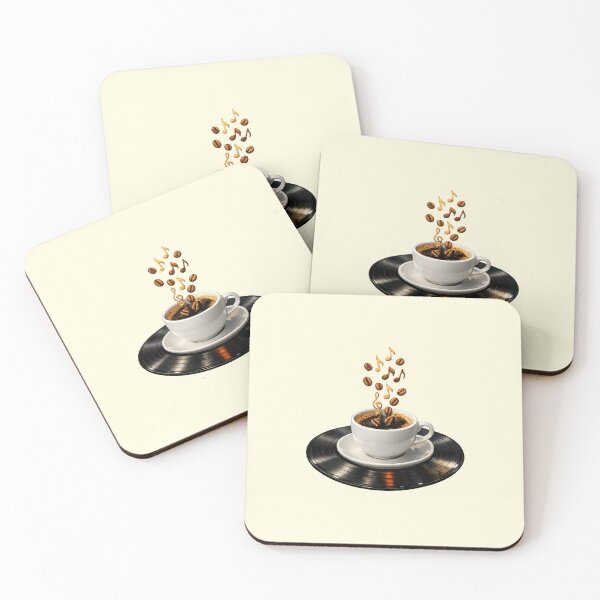 Item preview, Coffee and Music Vintage Vinyl Record Coffee Cup Art designed and sold by CreativeArtistL.