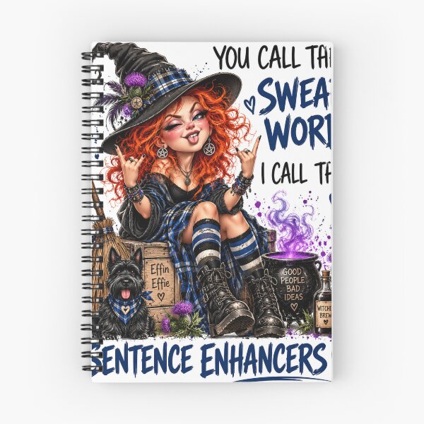 Item preview, Effin’ Effie – Sentence Enhancers | Funny Scottish Witch designed and sold by Thistleinkart.