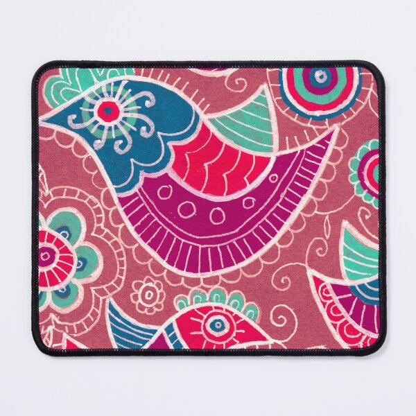 Item preview, Folk Birds Magenta Pattern designed and sold by Fani*.