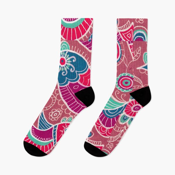Item preview, Folk Birds Magenta Pattern designed and sold by Fani*.