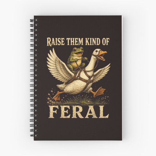 Item preview, Raise Them Kind Of Feral Funny Frog Riding Duck Mom Life Vintage designed and sold by mari-kayden.