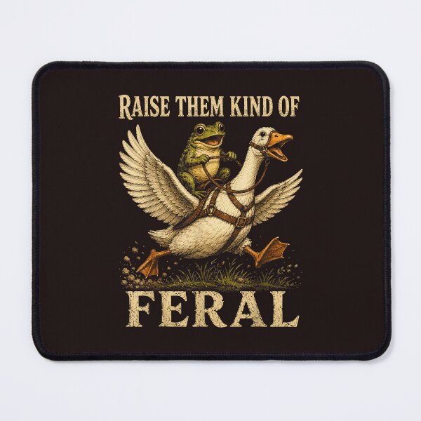 Item preview, Raise Them Kind Of Feral Funny Frog Riding Duck Mom Life Vintage designed and sold by mari-kayden.
