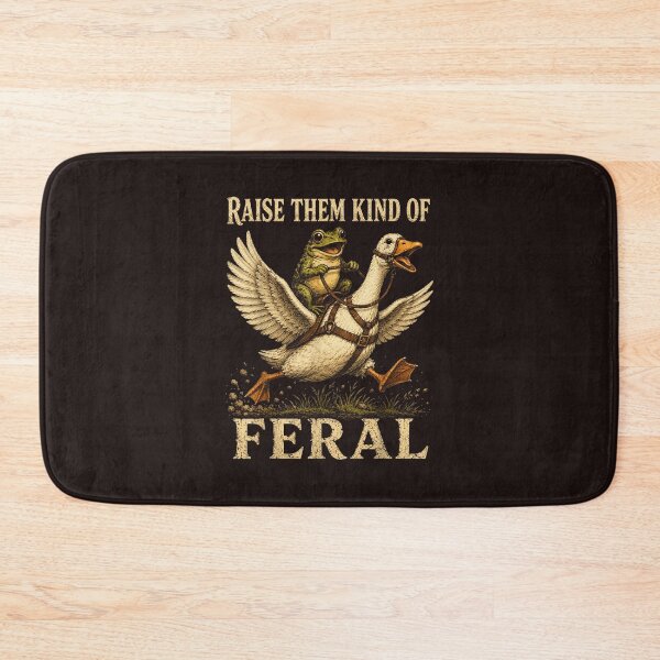 Item preview, Raise Them Kind Of Feral Funny Frog Riding Duck Mom Life Vintage designed and sold by mari-kayden.