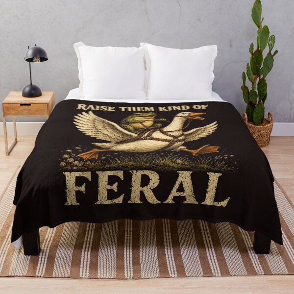 Item preview, Raise Them Kind Of Feral Funny Frog Riding Duck Mom Life Vintage designed and sold by mari-kayden.