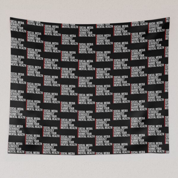 Item preview, Social Media Seriously Harms Your Mental Health designed and sold by shirt-o-mat.