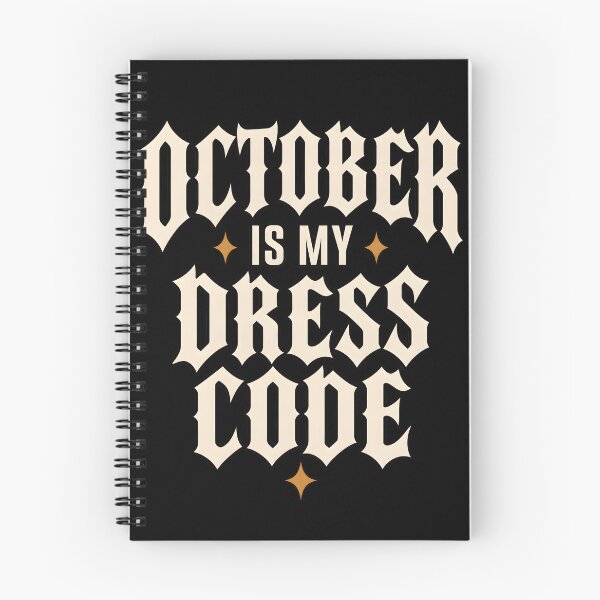 Item preview, October Dress Code Gothic Halloween Lettering designed and sold by moderntshirt1.