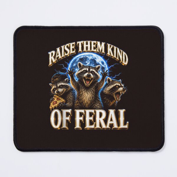 Item preview, Raise Them Kind Of Feral Funny Raccoon Mom Life 90s Vintage Trash Panda designed and sold by mari-kayden.
