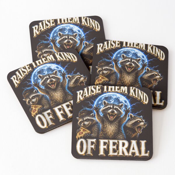 Item preview, Raise Them Kind Of Feral Funny Raccoon Mom Life 90s Vintage Trash Panda designed and sold by mari-kayden.