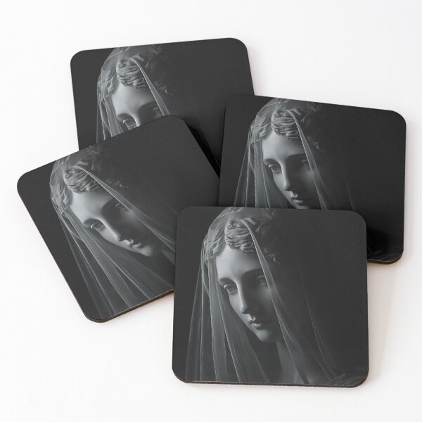 Item preview, Veiled Virgin Statue Neoclassical Dark Gothic Marble Art designed and sold by VintageManiac.