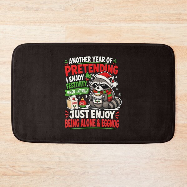Item preview, Another Year Of Pretending Funny Christmas Raccoon Eggnog Introvert designed and sold by mari-kayden.
